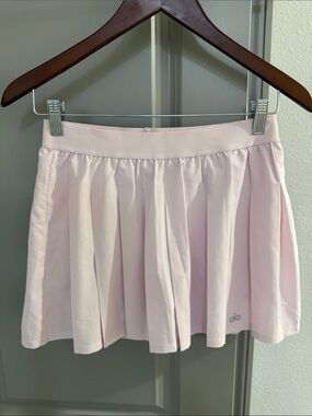 ALO Yoga Pleated Mini Skirt - Light pale pink S